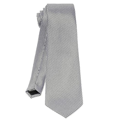 5PCS Mens Silk Tie, Pocket Square, Cufflinks, Drilled Tie Ring and Lapel Pin Set for Wedding Groom Party - color: Silver Gray Tie Set -105