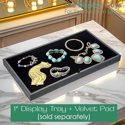 20-Pack Foam Cushion Flocked Jewelry Pads - Flat Full Size - Rings, Necklaces, Bracelets, Watches Presentation - Black by The Display Guys - color: Black, size: Insert - Flat Pad (20-Pack)