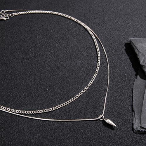 Chunky Chain Necklace for Women Men Bold Gold Statement Jewelry Trendy Layered Accessory - color: E-Men's Gothic Necklace