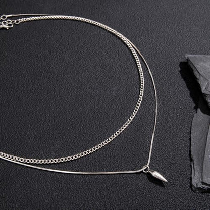 Chunky Chain Necklace for Women Men Bold Gold Statement Jewelry Trendy Layered Accessory - color: E-Men's Gothic Necklace