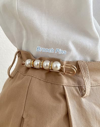 8 Pcs Cinch Clips Set Retro Sweater Clip for Cardigans/Dress Clips Back Cinch/Silk Scarf Ring Clip/Brooches and Pins for Women