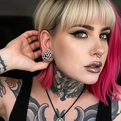 LADEMAYH 2PCS Hammered Ear Plugs Gauges for Ears, Punk Textured Tunnels | Industrial Style, Double Flared Expander, 316L Surgical Stainless Steel, Hypoallergenic, Saddle Fit, Ear Stretching Jewelry - color: #6677 Silver, size: 9/16"(14mm)