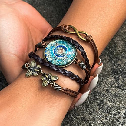 Long tiantian Boho Bracelets for Women Stackable Wooden Bracelet Western Beaded Bracelet Stack Boho Fashion Trendy Jewelry Gifts - color: A7:boho bracelets