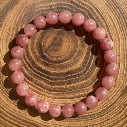 Amethyst Bracelet for Women Men, Elegant Handmade Natural Gem Stone Round Beaded Stretch Elastic Adjustable Healing Bracelets 8mm Gifts - color: Purple, size: Medium