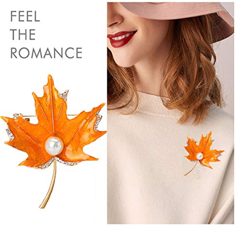 seven wolves Brooches for Women Austria Crystal Brooch Pins Rhinestones Brooches Daily Wearing Breastpin with Boxes - color: Orange 1