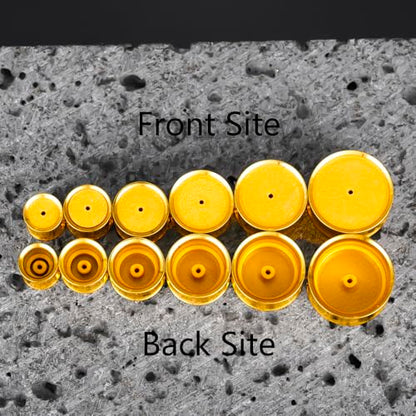 Vankula 2PCS Ear Gauges Tunnels Plugs with Cubic Zirconia Dangle Stainless Steel Hypoallergenic DIY Ear Expander Stretcher Body Piercing Jewelry for Wedding - color: Gold, size: 8mm(0G)