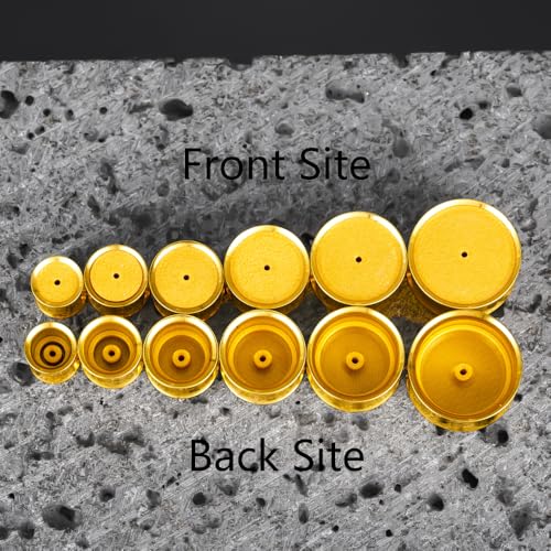 Vankula 2PCS Ear Gauges Tunnels Plugs with Cubic Zirconia Dangle Stainless Steel Hypoallergenic DIY Ear Expander Stretcher Body Piercing Jewelry for Wedding - color: Gold, size: 12mm(1/2")