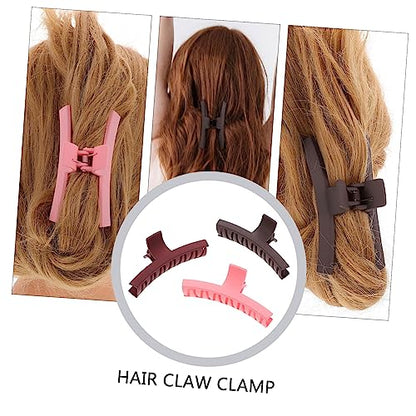 Outanaya Large Hair Claw Clips 3pcs Set Stylish Acrylic Hair Snap Clips Hair Barrette Hair Clamp Clip for Hair