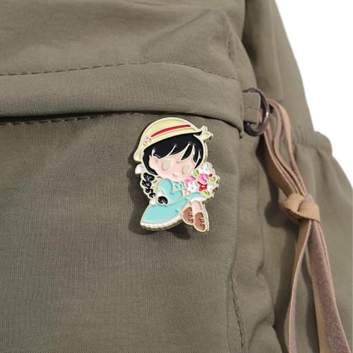 MemeChic 4Pcs Kawaii Enamel Pin Set, Cute Anime Lapel Pins, Cartoon Funny Pin Bulk Set Brooch Button Aesthetic Badges for Backpacks, Jackets, Gifts for Kids Girls Boys Festival Present