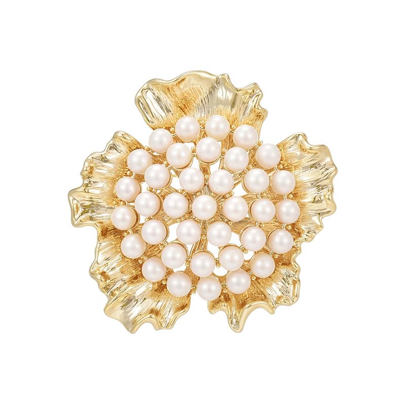 Brooches and Pins for Women Elegant Flower Pearl Brooches Costume Broches Jewelry Lady Christmas Pin for Women - style: GD-1836