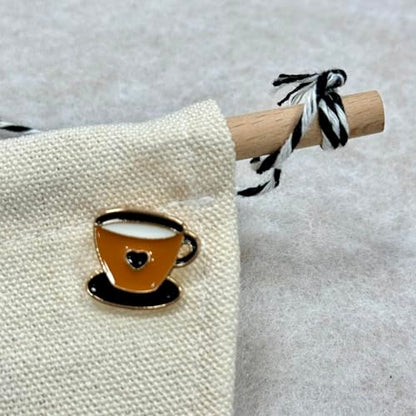 Brown Coffee Cup Enamel Lapel Pin Cartoon Badge for Boy Girl Gift Clothes Backpacks Badges Hats Bags - size: 1Piece