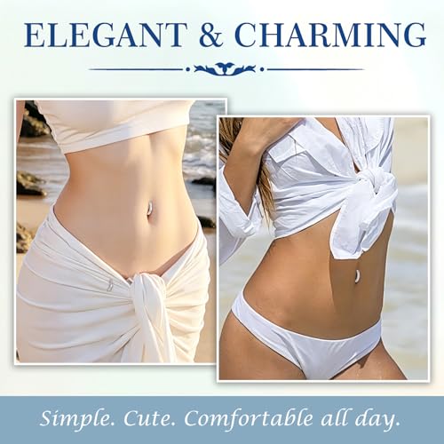 3-12 Pcs 14G Belly Button Rings Belly Rings for Women CZ Opal Navel Rings Belly Piercings Jewelry Belly Barbells Stainless Steel Body Belly Button Piercing Jewelry - color: Silver-3Pcs-14G/10MM