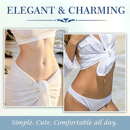 3-12 Pcs 14G Belly Button Rings Belly Rings for Women CZ Opal Navel Rings Belly Piercings Jewelry Belly Barbells Stainless Steel Body Belly Button Piercing Jewelry - color: Silver-3Pcs-14G/10MM