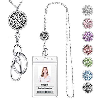 Lanyards for ID Badges, Teacher Lanyard, Lanyards for Women, Sparkle | Stainless Steel Silver Badge Necklace Keychain, Teacher Lanyard with ID Holder, Fashion Office Work Jewelry Gift Nurse - color: 2-sparkle