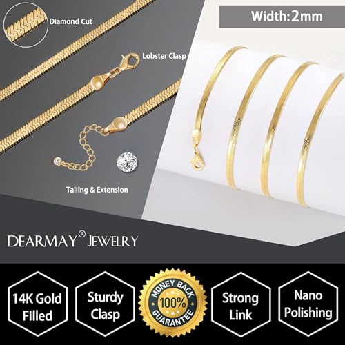 Dainty Sterling Silver Plated Diamond Choker Necklace for Women | Layered Created Diamond Pendent Necklace Set Non Tarnish, Stackable Cuban Chain Choker Jewelry - color: Gold-03