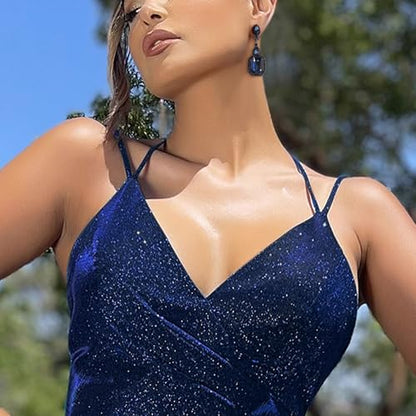 Women's Wedding Bridal Crystal Emerald Cut Infinity Figure 8 Chandelier Clip-On Dangle Earrings - color: Navy Blue Black-Tone