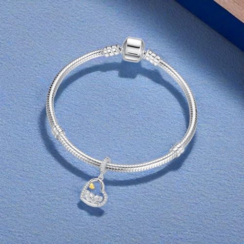 Mother Daughter Elephant Dangle Charm for Euroepan Bracelet Women Gift | cute wildlife ainmal charm,gold heart,family pendant,motherly love,push present,comptaible with Pandora bracelet necklace - style: Mother Daughter Elephant