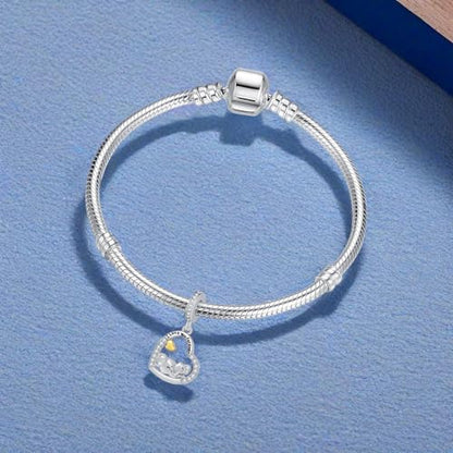 Mother Daughter Elephant Dangle Charm for Euroepan Bracelet Women Gift | cute wildlife ainmal charm,gold heart,family pendant,motherly love,push present,comptaible with Pandora bracelet necklace - style: Mother Daughter Elephant