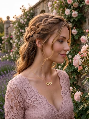 MODRSA Gold Stacked Layered Necklaces for Women Pearl Pendant Charm Cross Lariat Slip Shell Starfish Y Chain Necklace Adjustable Silver Boho Jewelry Gifts for Women Summer Vacation Beach Accessories - color: C2- Pendant Infinite - Gold