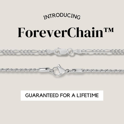Solid 925 Sterling Silver Italian 3mm Diamond-Cut Flat Figaro Link & 1.5mm Twisted Braided Rope Link Chain Anklet Ankle Bracelet Bundle - for Women - Made in Italy, 9""