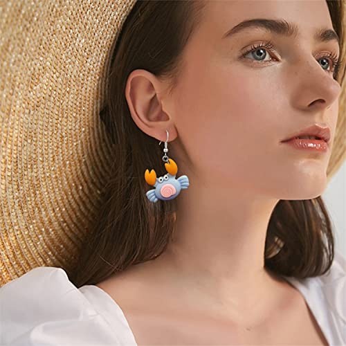 6 Pairs Irregular Ocean Nautical Anchor Rudder Earrings Personality Earthen Jar/Starfish/Fishbone Drop Dangle Earrings Jewelry Gifts For Women