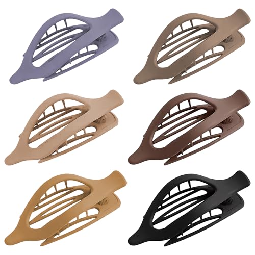 Extra Large Hair Claw Clips for Thick Hair, Big Non-Slip Claw Clips for Women, 6 Pack 4.7" Jelly & Matte Hair Clips for Long Hair (Duckbill-B 6pcs 4.7") - color: Duckbill-B 6pcs 4.7"
