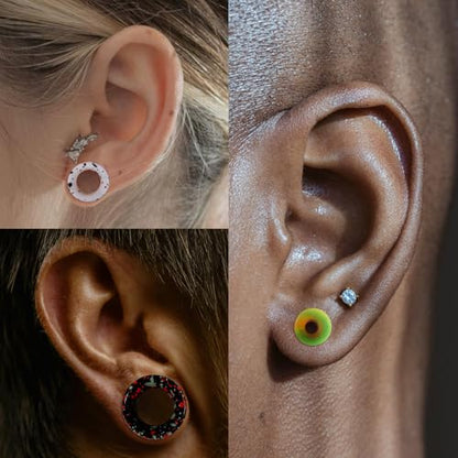 Xpircn 30Pcs Silicone Ear Gauges Flexible Ear Tunnels Plugs Stretchers Expander Double Flared Flesh Ear Piercing Jewelry for Women Men - style: Mixed Color:6G(4mm)