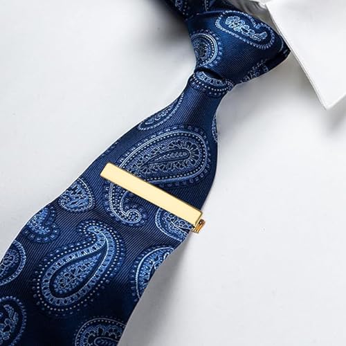Roctee Tie Clips for Men, 3 Pack Men's Tie Clips Necktie Tie Bars Tie Pins for Men Accessories - style: Gold