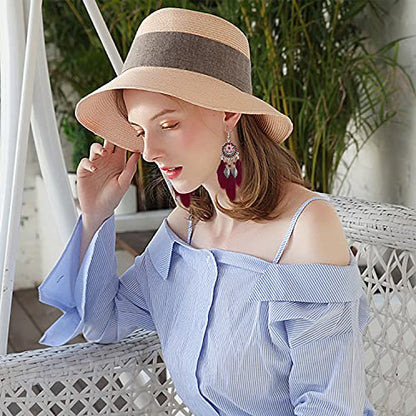 12 Pairs Women Feather Earrings Vintage Bohemian Earrings Long Drop Dangle Earrings Set With Dream Catcher Design - style: style2-12pairs