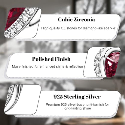 LaMenars 925 Sterling Silver Charms for Pandora Bracelets & Necklaces | Bead Charms Birthday Holiday Jewelry Gifts For Women - color: January Birthstone