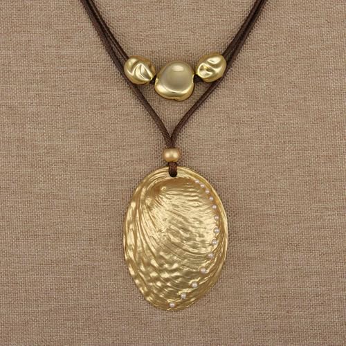 Chunky Pendant Necklace for Women Vintage Boho Necklaces Choker Layered Statement Necklaces Bohemian Jewlery Gifts - style: Bohemian Pendant Necklace