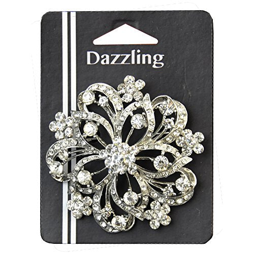 Belagio Enterprises 2 1/2-Inch Rhinestone Brooch | BW-171-182 - size: 2-1/2-Inch, style: BW-145