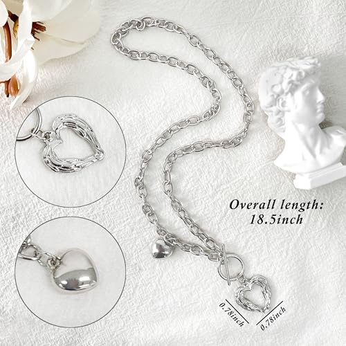 Irregular Heart Necklace for Women Y2k Pink Zircon Pearl Diamond Women's Fashion Pendant Hot Fashion Pink Jewelry for Women - color: Style18