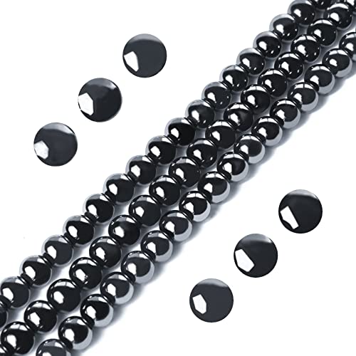100pcs 8mm Black Hematite Beads Natural Gemstone Beads Round Loose Beads for Jewelry Making - color: Black Hematite, size: 8mm