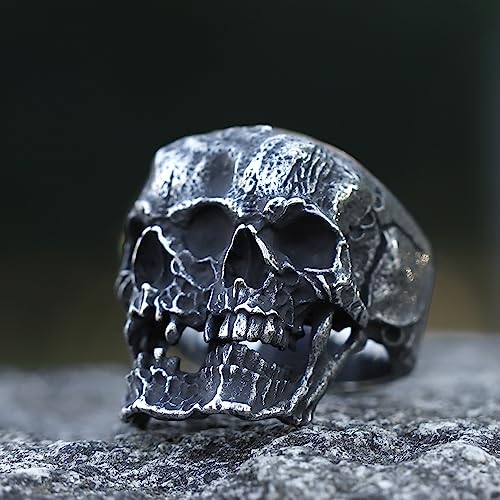 2023 Skull Ring Cool Evil Death Punk Rock Stainless Steel Rings Aly Style Jewelry - style: R1023
