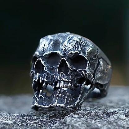 2023 Skull Ring Cool Evil Death Punk Rock Stainless Steel Rings Aly Style Jewelry - style: R1023