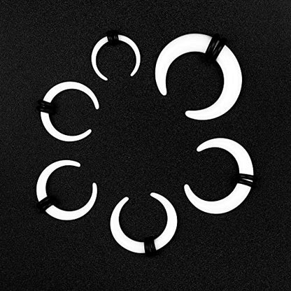 Ear Gauges Stretching Kit 14G-00G Acrylic Sprial Tapers Plugs Expander Sets Heart Tunnels Piering Jewelry Horeseshoes Taper For Ears - style: 30 R PCS