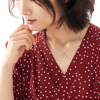 Zealmer Dainty 18K Gold Plated Compass World Map Pendant Necklace Graduation Gift for Friends - color: 2pcs Compass Gold & Silver