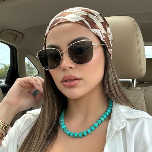 Chunky Beaded Necklace for Women, Colorful Trendy Statement Summer Jewelry Gift - color: necklace-36