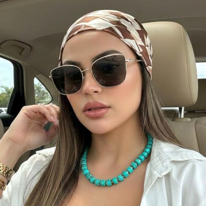 Chunky Beaded Necklace for Women, Colorful Trendy Statement Summer Jewelry Gift - color: necklace-36