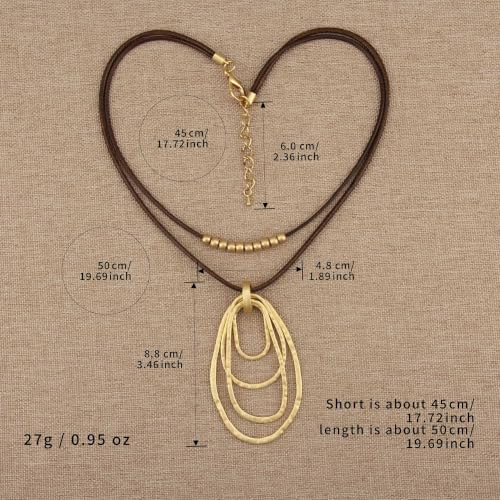 Chunky Pendant Necklace for Women Vintage Boho Necklaces Choker Layered Statement Necklaces Bohemian Jewlery Gifts - style: Boho Necklaces Women Trendy