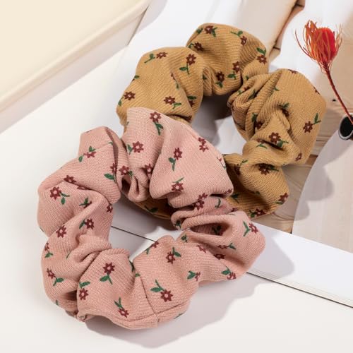 Hair Scrunchies for Women - Hair Ties No Damage Both for Thick Hair or Thin Hair Curl Hair No Crease Scrunchies Ponytail Holder No Hurt Your Hair - color: Light Pink