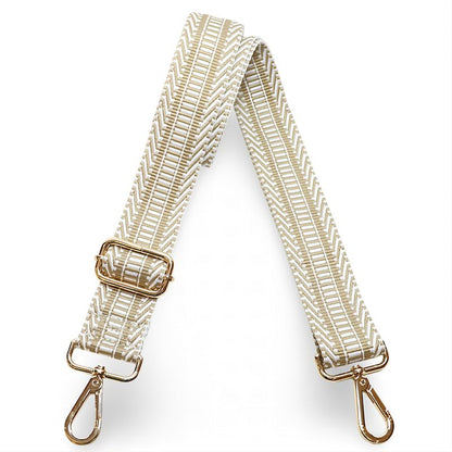 Kolti Purse Strap Replacement Crossbody Handbag Stripe Wide Adjustable - color: Gold Buckle-381