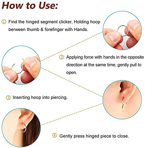 Unisex Dainty Tiny 18k Real Gold Plating Cartilage Huggie Hoop Earrings, 16G Surgical Steel Small Endless Hinged Hoops Earring for Earlobe Cartilage Helix Rook Daith Conch Nose Lip Body Piercing Jewelry - color: 20G(0.8mm) - Rose Gold 6mm