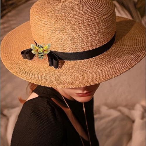 Rhinestone Bee Brooch Pin for Women Girls Gold Plated Fashion Cute Animal Insect Vintage Crystal Honeybee Bumblebee Brooches Lapel Pin Dress Accessories Wedding Christmas Jewellery Gift