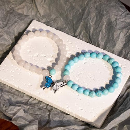 YGLINE Tree of Life Yoga Healing Stone Bracelets,Multilayer Lotus Chakra Stone Reiki Bracelet Sets,Anxiety Crystal Natural Stone,for Women Stress Relief - color: butterfly 3