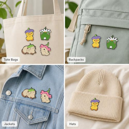Cute Enamel Pin Sets for Backpacks and Jackets - color: JH-167