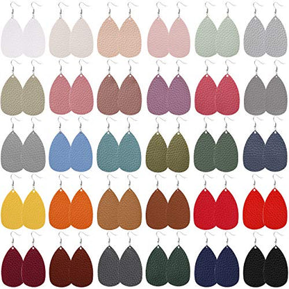 18-32 Pairs Tassel Earrings Set with Colorful Tassel Long Layered Dangle Hoop Tiered Thread Earrings Set for Women Jewelry Fashion and Valentine Birthday Party Gift - style: 30 Pairs Teardrop Earrings