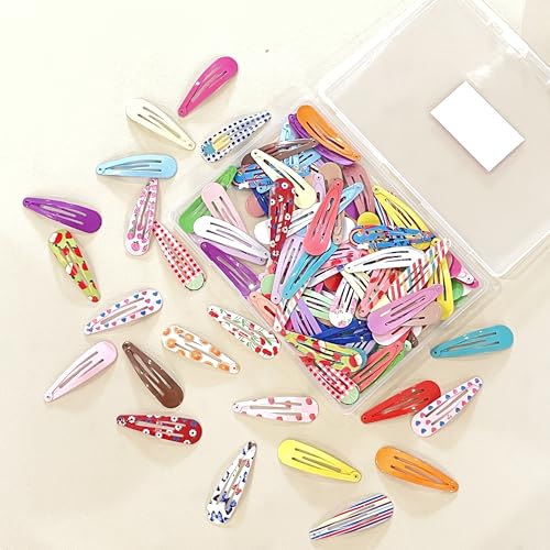120PCS snap hair clips,2 inch hair barrettes for girls and Women | Non-Slip Metal Snap Hair Accessories for gils and Women