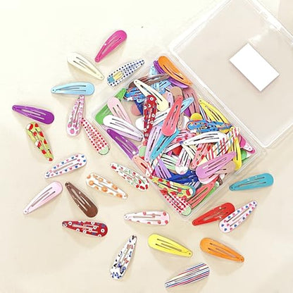 120PCS snap hair clips,2 inch hair barrettes for girls and Women | Non-Slip Metal Snap Hair Accessories for gils and Women